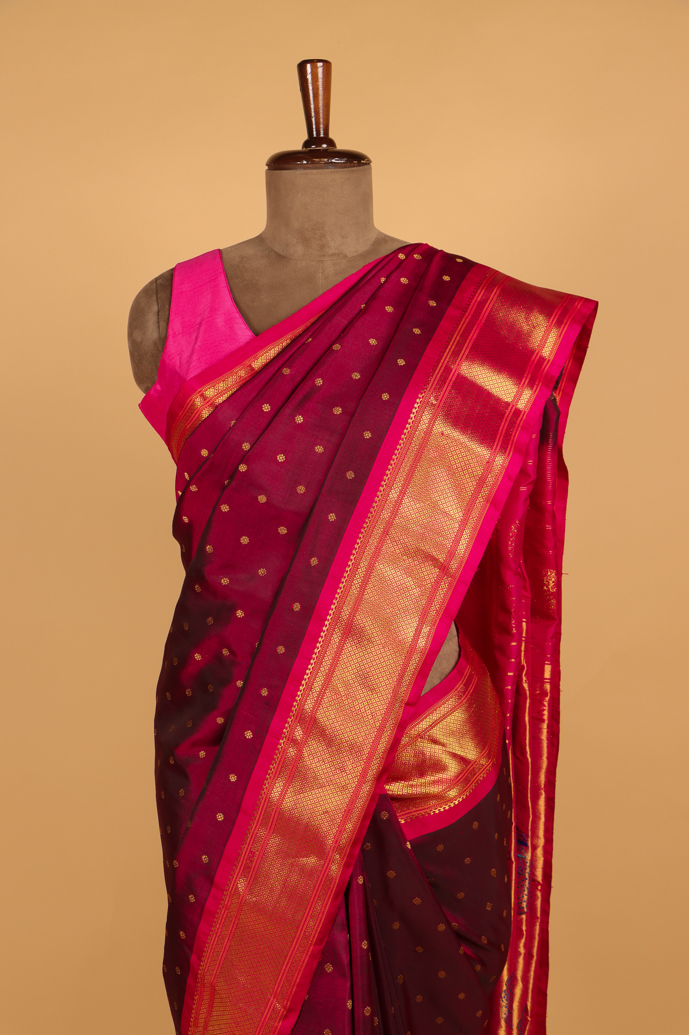 Buy SHOPDROP Woven Kanjivaram Pure Silk Pink Sarees Online @ Best Price In  India | Flipkart.com